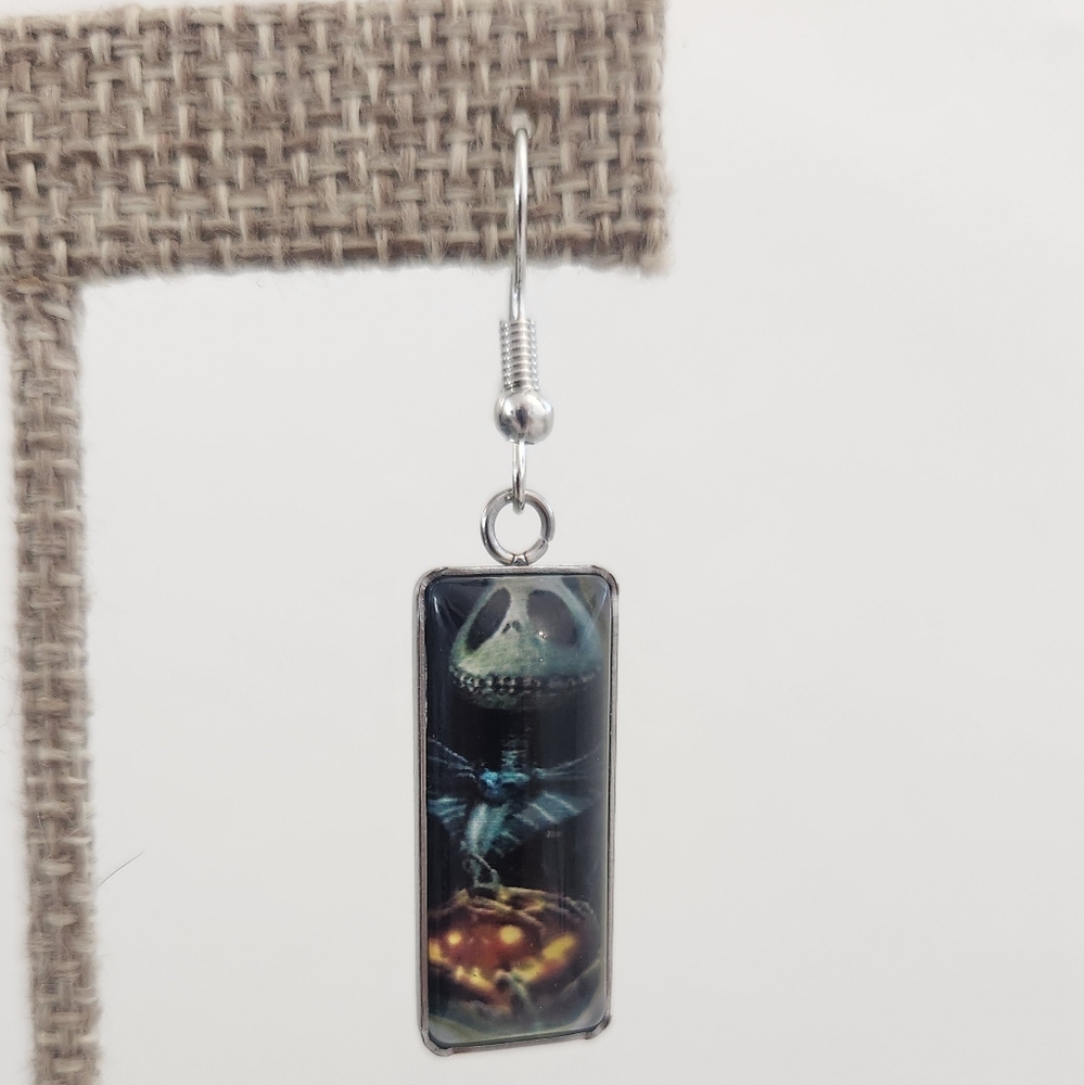 Jack Skellington Halloween Earrings Pumpkin Dangle Nightmare Before Christmas - Picture 7 of 11